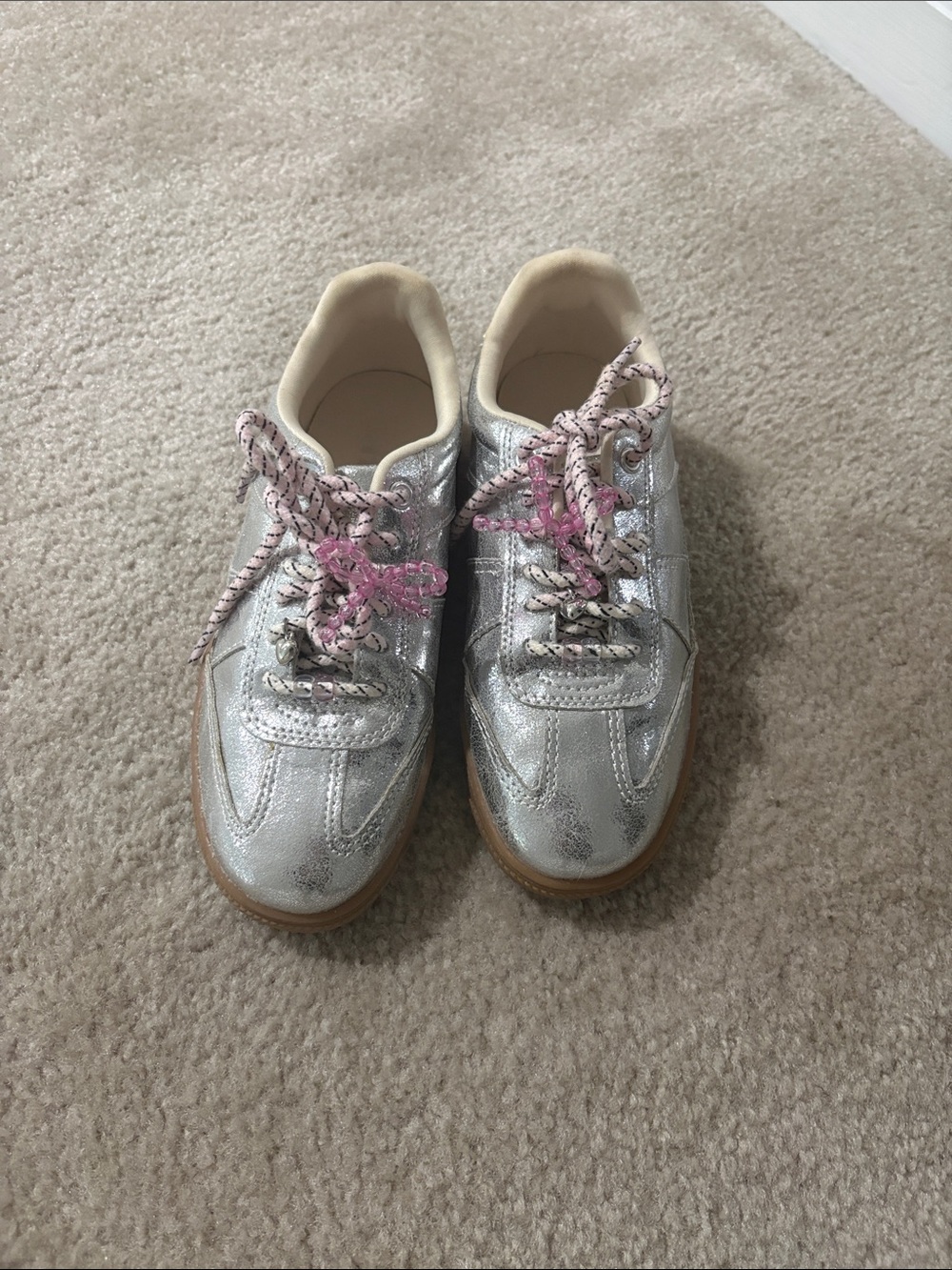 Zara kids metallic sneakers